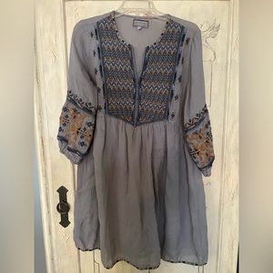 Johnny Was embroidered dress size M